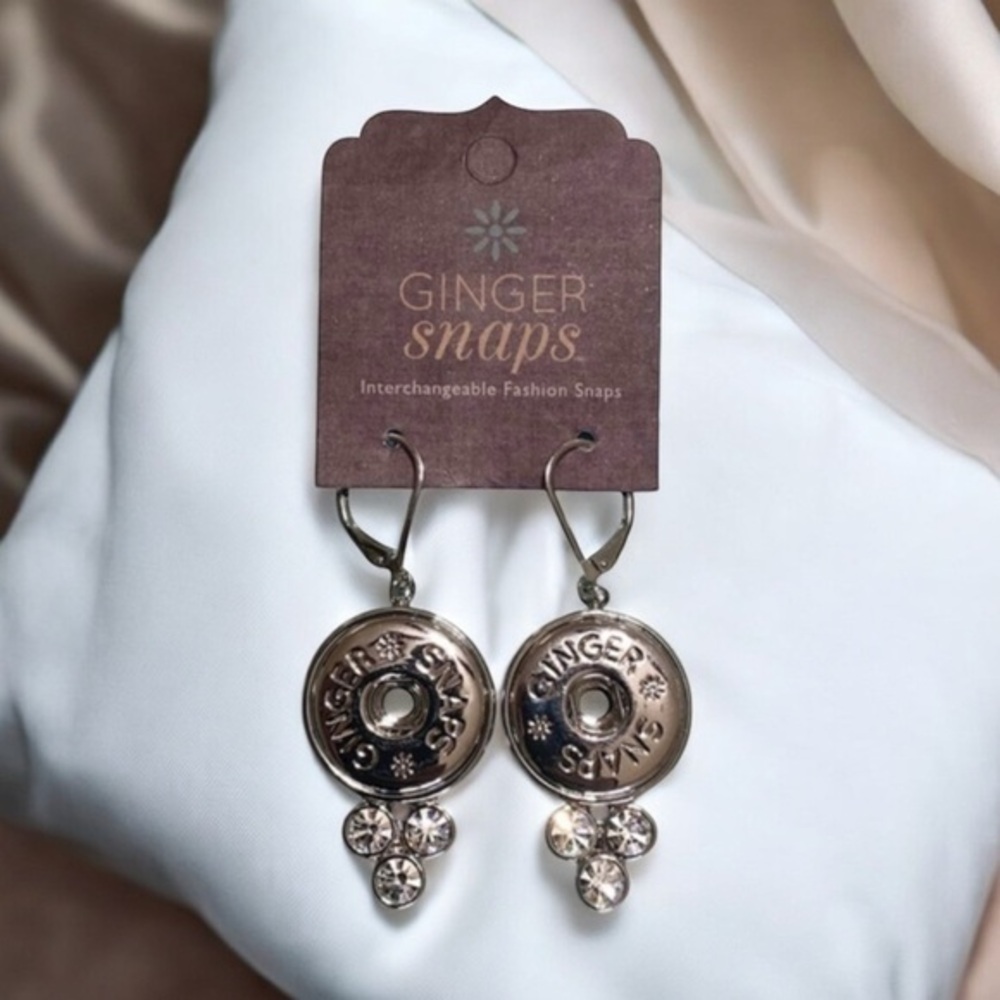 Ginger Snaps 3 Stone Earrings (Standard Snaps)